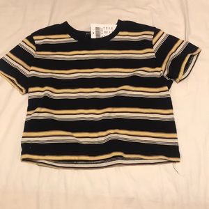 BRANDY MELVILLE cropped stripped shirt